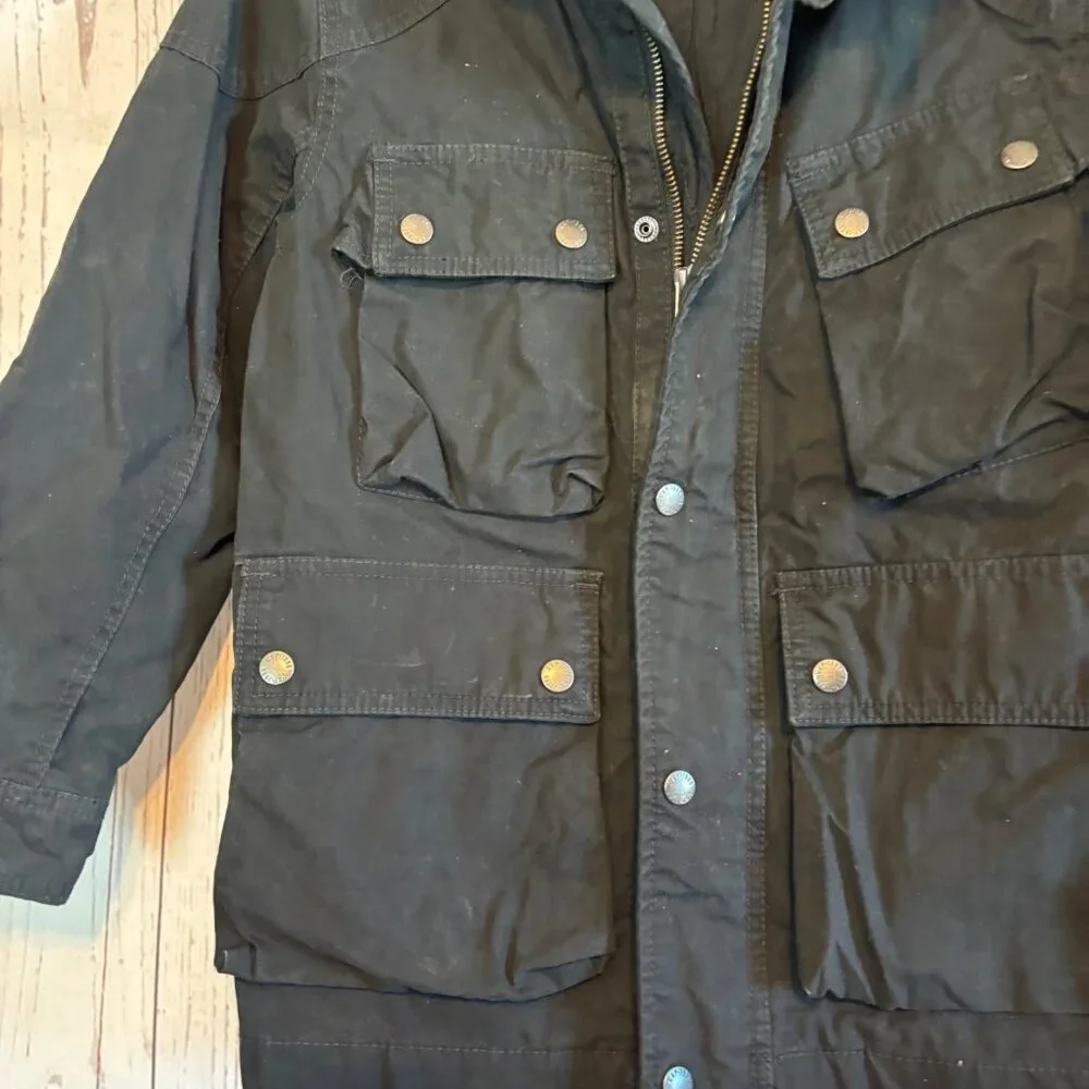 GapKids Black Cotton With Brown Corduroy Collar Medium Weight Size Kids 8